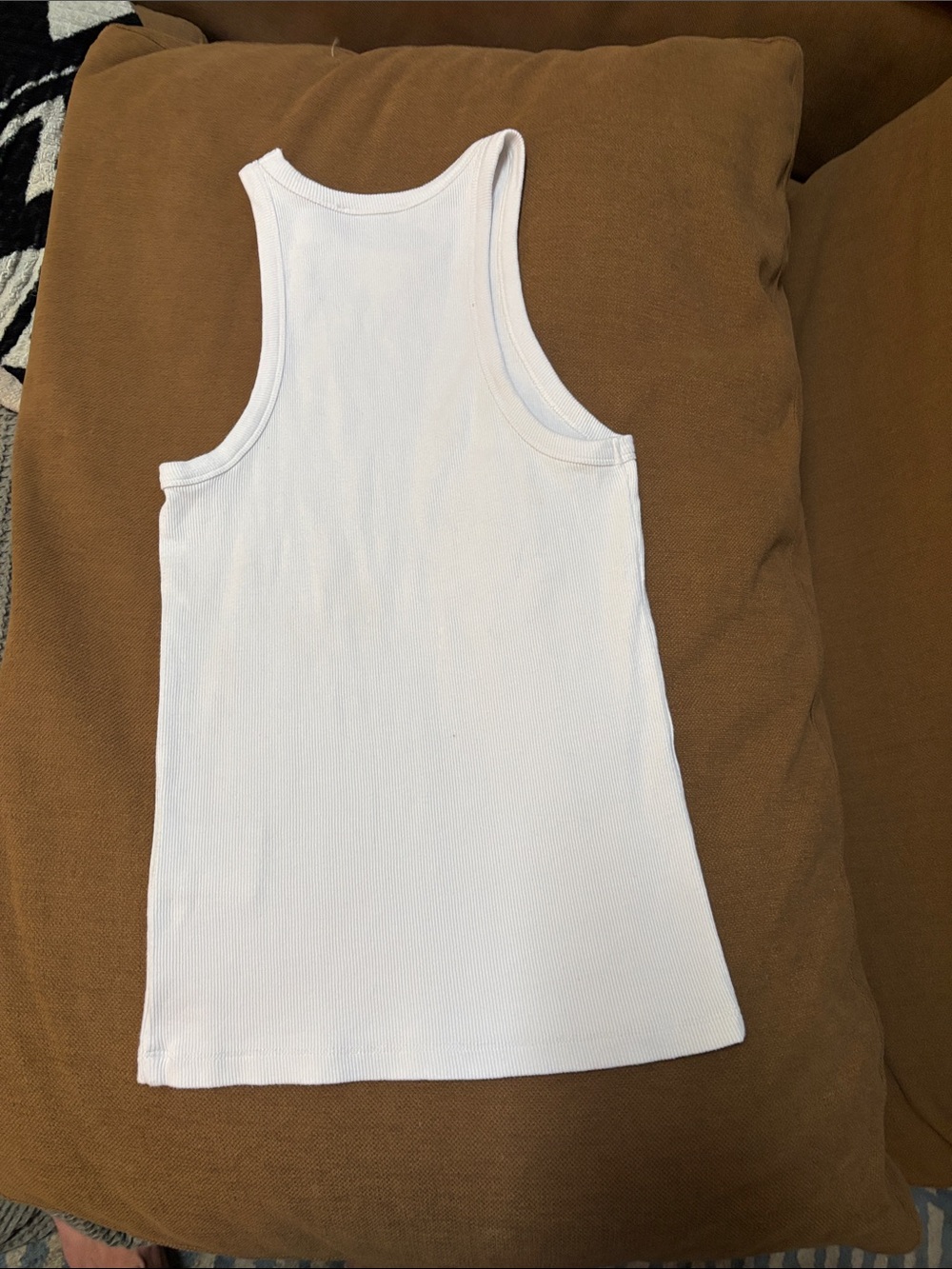 Anine Bing White Ribbed Racerback Tank - Picture 3 of 17